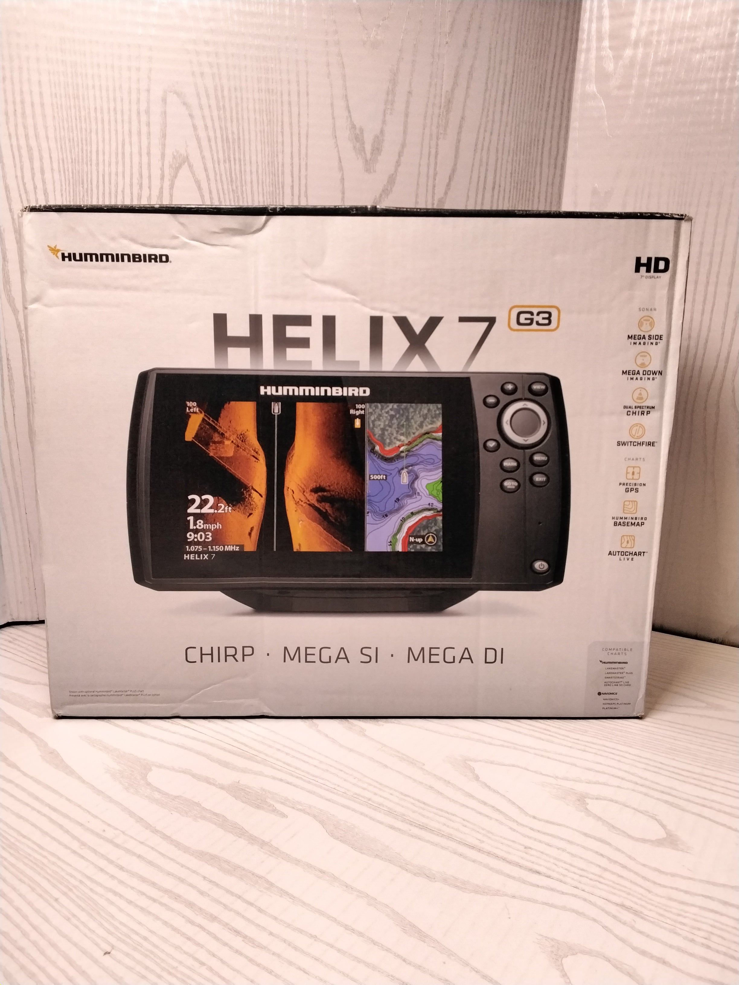 Humminbird 410950-1 HELIX 7 CHIRP MSI (MEGA Side Imaging) GPS G3 Fish Finder (7899806269678)
